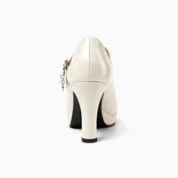 Chaussures Mary Jane pour femmes en cuir verni à double bride et talon carré, personnalisables avec logo, faible MOQ, vente en gros pour usage décontracté – Fabrication OEM/ODM