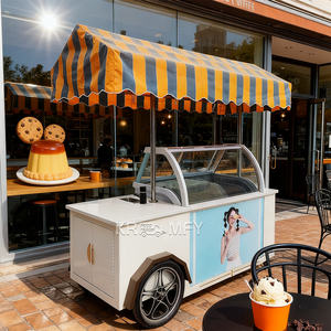 Vitrine en bois de couleur noire 2025, nouvelle invention, chariot à glaces, stand moderne, kiosque de café, vitrine dans un centre commercial - Product Image 3