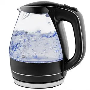 Bollitore elettrico in vetro caldaia ad acqua calda in vetro borosilicato da 1.5 litri riscaldatore a ebollizione rapida-spegnimento automatico istantaneo