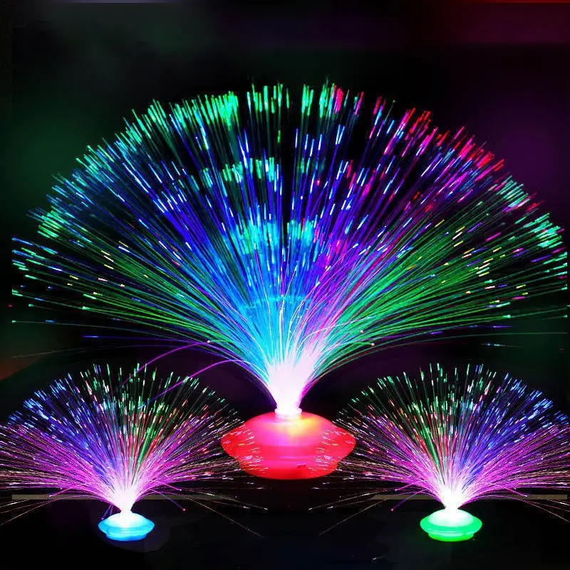 Weihnachts dekoration glänzen im Dunkeln Kinderspiel zeug farbige LED-Glasfaser Licht Nacht lampe Spielzeug