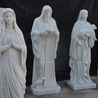 Statue religieuse de St Charbel en marbre de pierre catholique faite à la main de taille réelle