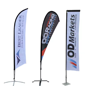 Fabricante Banderas de negocios personalizadas Publicidad Deportes Carreras Bandera de plumas Bandera de lágrima en ángulo Banners por signos - Product Image 3