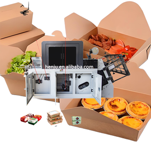 Automatic Fast Food Box Making <strong>Machine</strong> <strong>Disposable</strong> Food Paper Carton Hamburger Box Forming <strong>Machine</strong> Erecting <strong>Machine</strong> Affordable - Product Image 1