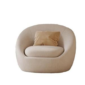 Fauteuil en forme d'œuf, design moderne et minimaliste, chaise de salon, rembourrage en mousse souple, structure en bois massif - Product Image 5