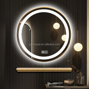 Decoración de baño Sensor de luz Led Resistente Colgado en la pared Marco dorado Desempañador Baño Espelho Led <span class=keywords><strong>Espejo</strong></span> inteligente - Product Image 3
