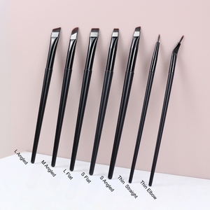 <span class=keywords><strong>Pinceau</strong></span> professionnel personnalisé à poils synthétiques fins et plats, pour sourcils, eyeliner et détails, avec pochoir à sourcils intégré - Product Image 1