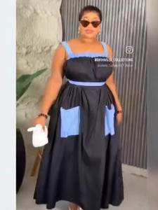 Robe longue en coton vintage anti-statique sans col et épaules dénudées, style patchwork, collection Printemps 2026, pour le commerce international – Grande Vente - Product Image 3