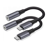 Type-c à 3.5mm câble adaptateur de câble audio résolution 8K écouteur micro adaptateur stéréo Aux pour casque pour divers appareils