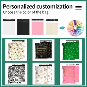 Kustom Eco Poly Mailers untuk kemasan pakaian berkelanjutan didaur ulang bersertifikat EU tahan lama Biodegradable tahan air untuk surat - Product Image 5