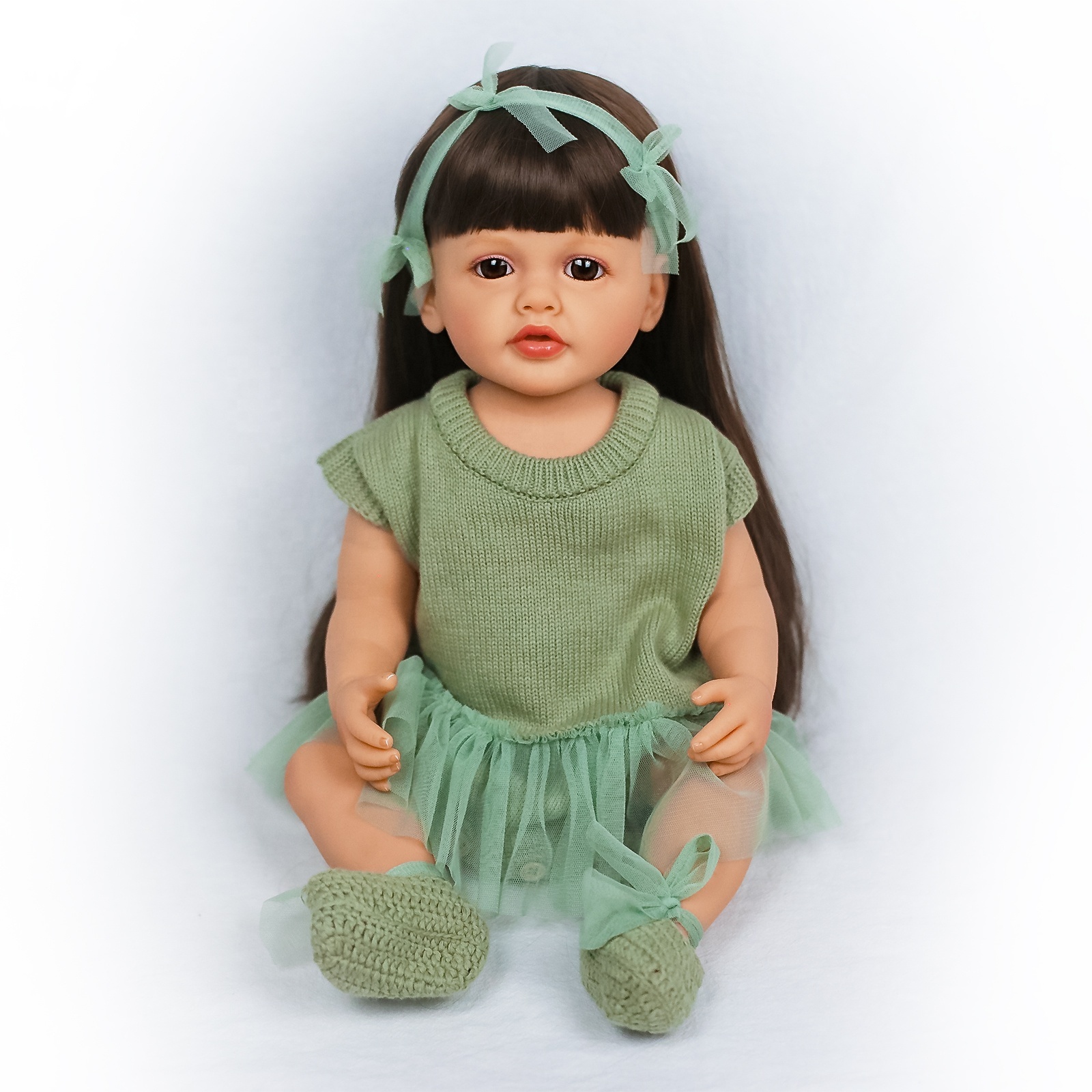 Wholesale New Design 55cm Reborn doll Silicone Cute Realistic Doll 22 Inch Vinyl Realistic Dolls for girl
