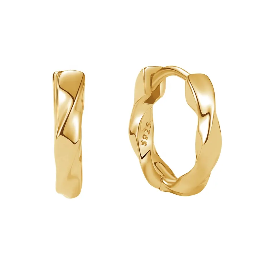 nagosa dainty 925 sterling silver jewelry wholesale 14k 18k gold vermeil basic huggie hoop earring for women
