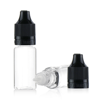 Blanc Vide Compressible Portable Eye Liquide Petits Conteneurs Rechargeables En Plastique Transparent 10ml Flacon compte-gouttes avec Bouchon à l'épreuve des enfants