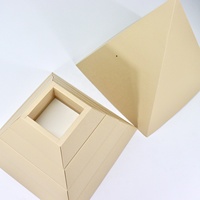 Maßgefertigte Pyramidenförmige Deckelbox aus Lebensmittelqualität-Papier für Catering-Verpackungen, Servierplatten, Brot, Desserts, Snacks und Takeaway