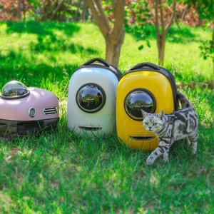 Large-capacity smart pet bag for <b>cats</b>, a popular portable space capsule <b>backpack</b> with handle and air conditioning. - Product Image 1