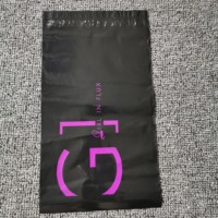 100 pièces MOQ Sacs d'expédition express XTY roses en polyéthylène recyclable noir imperméable 120 microns avec impression sérigraphique