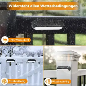 Solar Zaun Lichter Outdoor Warmweiß RGB Outdoor IP65 Wasserdichte LED Weihnachts beleuchtung für Garten dekor