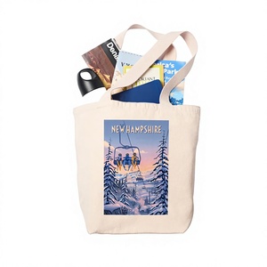 Sacs fourre-tout en toile de coton personnalisés pour femmes, avec poche zippée, motif lettres, logo imprimé par sublimation, durables, tendance, grande taille, vente en gros - Product Image 5