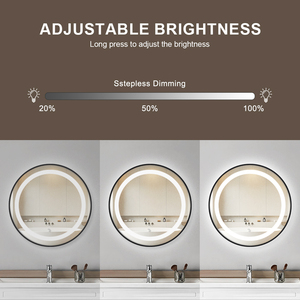 Thông Minh Trang Điểm Tường Gương Tắm Nhà Vệ Sinh Dẫn Hộ Gia Đình Tường Treo Gương Cho Dự Án Khách Sạn Bán Buôn Gương Với Kim Loại Đóng Khung - Product Image 3