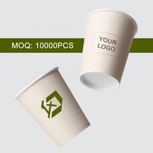 Gobelet en papier blanc personnalisé avec logo pour café à emporter, 8oz 12oz 16oz 22oz, simple paroi, pour café chaud, boissons, jus - Product Image 6