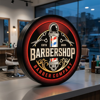 Enseigne lumineuse LED pour salon de coiffure, barbier, décoration lumineuse pour boutique de coupe de cheveux, publicité extérieure pour entreprise