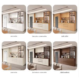 Mueble de Salón Moderno y Minimalista XHA con Refrigerador Integrado, Almacenamiento de Madera, Mueble Bar para el Hogar, Diseño de Panel Plano - Product Image 6