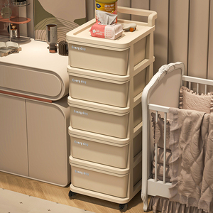 Trolley multicamera crema da giardino Organizer mensola <span class=keywords><strong>articoli</strong></span> per bambini cassetti mobili - Product Image 3