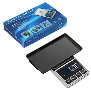 Mini balance de poche numérique en acier inoxydable brossé de précision pour bijoux avec couvercle anti-poussière - Product Image 1