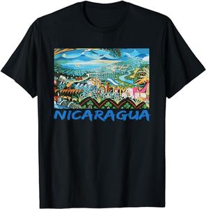 Camiseta Personalizada de Nicaragua con Estampado de Bandera de Nicaragua, Camiseta de Arte, Venta al por Mayor, Camisetas de Manga Corta Sublimadas para Hombre - Product Image 2