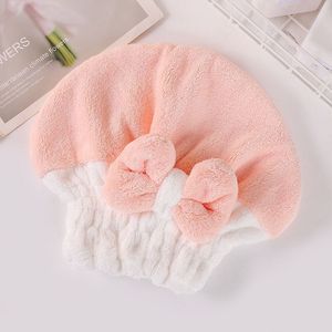 Serviette de Douche Absorbante en Velours Corail à Motif Dessin Animé pour Femme, Séchage Rapide, Bonnet de Lavage de Cheveux, Sac de Rangement - Product Image 5