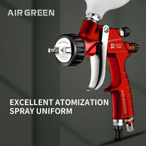 Outils automobiles professionnels AIR GREEN Rouge HVLP X-2020 Clear Coats Buse Taille 1.3MM Fabricant Pistolet de peinture automobile - Product Image 4