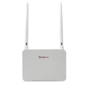 4GE + VOIP + 1USB Dual Band tidak 2.4G & 5.8G WiFi XPON ONU peralatan serat optik jaringan IP kompatibel