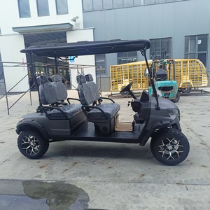 Voiturette de golf électrique de luxe 4 places avec chariot arrière, autonomie de 30 km et vitesse de 30 km/h pour le transport sur les terrains de golf et les propriétés - Product Image 4