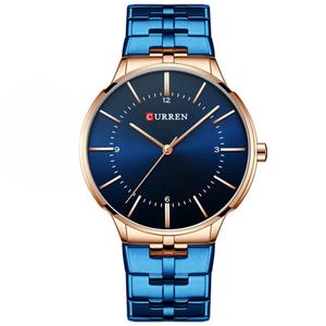 <b>For</b> 8321 <b>Men's</b> Alloy Case Stainless Steel Band Glass Dial Pointer Quartz <b>Watch</b> <b>Waterproof</b> Business Fashion Wristwatch - Product Image 3