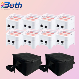 Mini <b>Battery</b> <b>LED</b> Uplight 4x18W RGBWA+UV 6-in-1 Par Light for Wedding Event Lighting - Product Image 1