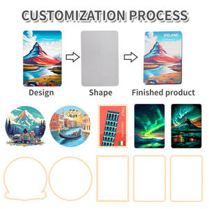 अनुकूलित डबल लेयर 3 डी एपॉक्सी लेटेड लकड़ी के फ्रिज चुंबक देश परिदृश्य पोलेंड लेजर उत्कीर्ण स्मारिका चुंबकीय आकार - Product Image 6