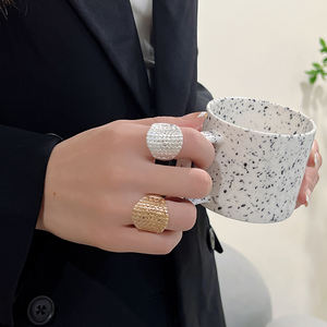 TongLing-Anillo de dedo de Superficie cepillada para chica, sin níquel, textura vintage, gótico, punk, venta al por mayor - Product Image 6