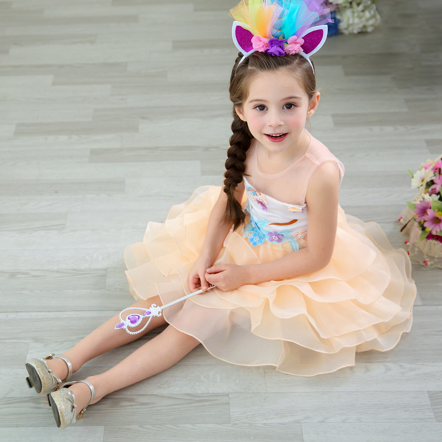 MQATZ Drop Shipping Children Spring Unicorn Clothes Kids