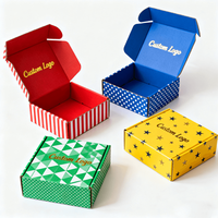 Boîtes d'expédition en carton ondulé biodégradable et écologique en forme d'avion avec logo personnalisé pour chaussettes et emballages en fourrure