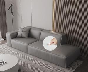 Ensemble de canapés modulaires en cuir de luxe minimaliste de haute qualité personnalisé - Product Image 5