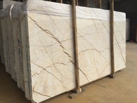Dalle de pierre d'or Softiel en marbre beige crème turque Carreaux d'escalier personnalisés Marches Riser Escalier en colimaçon