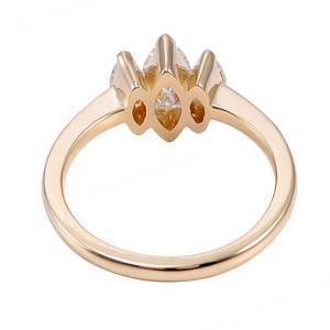 Anillo de Oro Amarillo de 10K con Diamante Cultivado en Laboratorio E VS, Anillo de Compromiso y Boda, Regalo de Aniversario, Ideal para Fiestas y Reuniones - Product Image 2