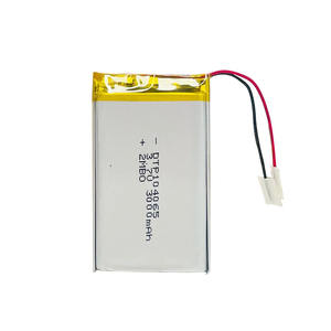 Batería de Iones de Litio 104065 de 3000mAh y 3.7V, Personalizada de Fábrica, Recargable, de Alta Capacidad, Celda de Polímero Lipo - Product Image 1