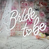 Mini gelin olmak Neon işareti pembe akrilik LED dim noel yeni yıl Bachelorette parti yatak odası için ev duvar dekoru