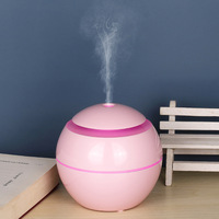 Humidificateur d'air portable en gros d'usine, mini humidificateur purificateur ultrasonique à grain de bois rond LED 200 ml, diffuseur d'arômes