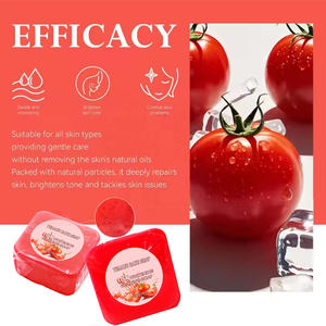 Jabón Vegano Aclarante para la Piel, Jabón Blanqueador Natural y Orgánico Hecho a Mano con Tomate - Product Image 3