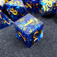 Dés polyédriques faits à la main pour jeu de rôle Table jeux de société résine mdn dés ensemble cadeau RPG Dice-L8