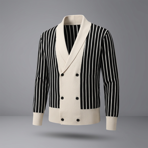 Nouvelle Arrivée C12035a Pull Tricoté Vintage Homme Automne en Spandex/Nylon à Manches Longues avec Rayures Séchage Rapide pour l'Extérieur - Product Image 3