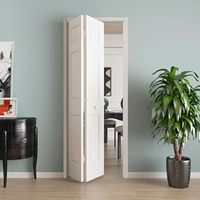 Porte pliante en composite à noyau creux apprêté à 6 panneaux avec ensemble de quincaillerie