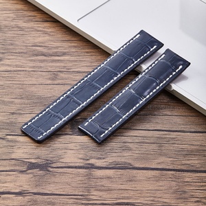 Bracelet de montre en cuir à motif bambou pour 100 Years Zero Aviation Timing Super Ocean <span class=keywords><strong>Avenger</strong></span> 20/22/24mm - Product Image 2