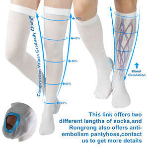 Tarato 20-30 MmHg Plus Size Anti vene Varicose Silicone fascia superiore aperta punta rilievo coscia <span class=keywords><strong>calze</strong></span> a compressione alta <span class=keywords><strong>calze</strong></span> - Product Image 2
